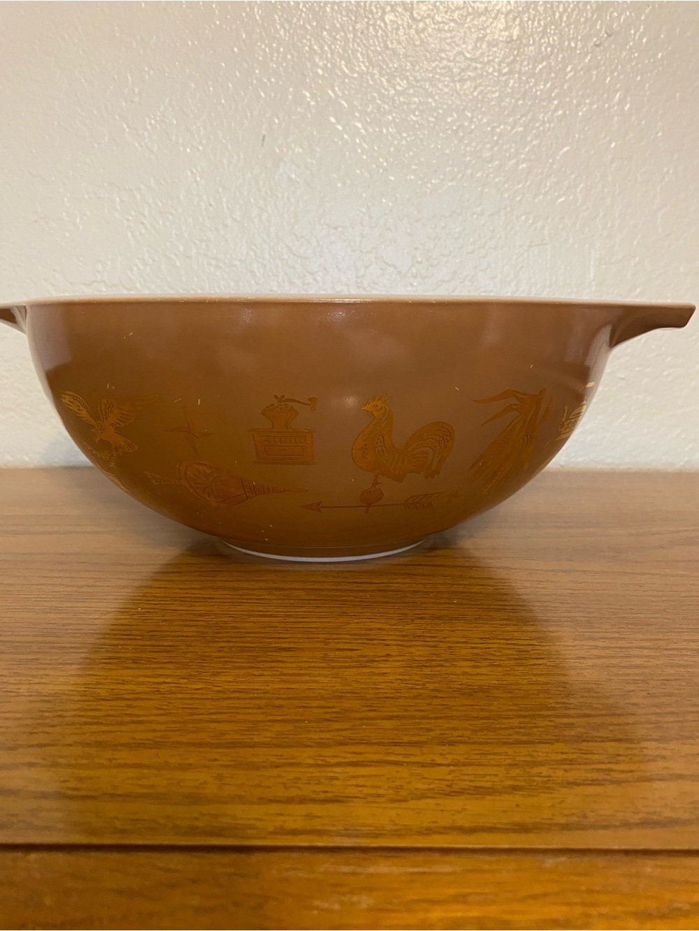 Pyrex Brown Vintage Rooster Mixing Bowl